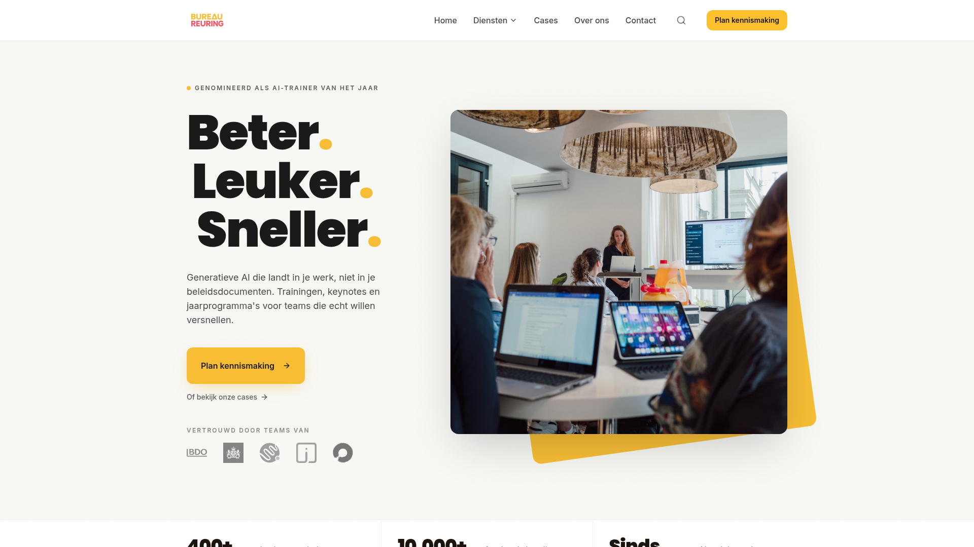Screenshot van Bureau Reuring